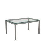 Stainless Steel Coffee Table with Glass Top - Image 3