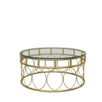 Steel Round Coffee Table with Glass Top - Image 3