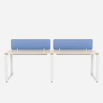 Two Line Cluster Desk with Partition Holder - Image 4