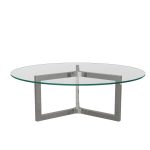 Stainless Steel Coffee Table with Glass Top - Image 4