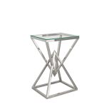 Stainless Steel Console Table with Glass Top - Image 4