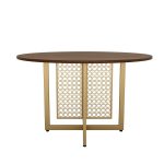 Steel Round Meeting Table with Wooden Top - Image 4