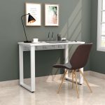 Seel Workstation Desk with Wooden Top