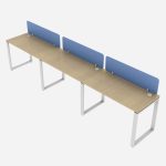 Three Line Cluster Desk with Partition Holder - Image 5