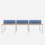Six Line Cluster Desk with Partition Holder - Image 5