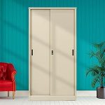 Steel Curved Sliding Doors Office Cupboard