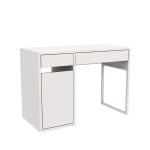 Wooden Workstation Desk with Two Drawers & File Cabinet - Image 4