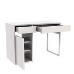Wooden Workstation Desk with Two Drawers & File Cabinet - Image 6
