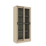 Steel Filing Cupboard with Glass Sliding Door - Image 7