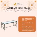 Stainless Steel Coffee Table with Glass Top - Image 3