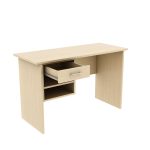 Wooden Office Desk with 1 Drawer & 2 Shelves - Image 6