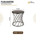 Stainless Steel Coffee Table with Glass Top - Image 4