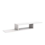 Wooden Wall Mount Tv Cabinet Stand Shelf With 2 Compartment Shelf - Image 3