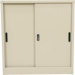 Steel Low hight Sliding Doors Office Cupboard - Image 4