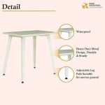 Steel Study Table with Wooden Top - Image 3