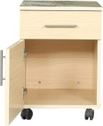 One Drawer & One Filing Cabinet Mobile Pedestal Storage Unit - Image 6