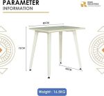 Steel Study Table with Wooden Top - Image 4