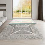 Stainless Steel Square Center Table with Glass Top