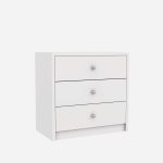 Wooden 3 Drawer Storage Organizer Wardrobe - Image 6