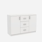 Wooden Ezra Low Height Storage Cabinet with Drawers - Image 6