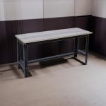 Steel Bench with Wooden Top