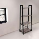 Steel Industrial Ladder 4 Tier Book Shelf