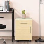 One Drawer & One Filing Cabinet Mobile Pedestal Storage Unit