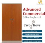Steel Office Cupboard with Wooden Door - Image 3