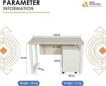 Steel Single Seater Workstation Desk with Wooden Top - Image 4