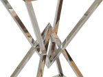 Stainless Steel Console Table with Glass Top - Image 6