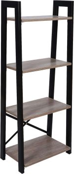 Steel Industrial Ladder 4 Tier Book Shelf - Image 2