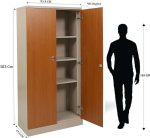 Steel Office Cupboard with Wooden Door - Image 4