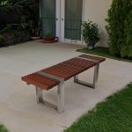 Stainless Steel Bench with Wooden Top