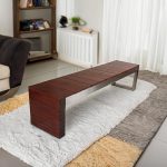 Stainless Steel Bench with Wooden Top