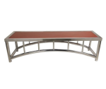 Stainless Steel Bench with Wooden Top - Image 2