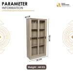 Steel Filing Cupboard with Glass Sliding Door - Image 4