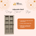 Steel Filing Cupboard with Glass Sliding Door - Image 2