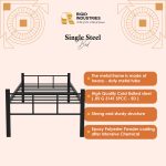 Steel Single Bed With Heavy Duty Metal Platform - Image 2