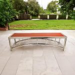 Stainless Steel Bench with Wooden Top