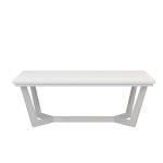 Steel Rectangular Coffee Table with Wooden Top - Image 3