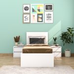 Wooden Nik Single Bed with Storage - Image 6