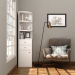 Wooden Corner Storage Cabinet with 3 Display Shelves - Image 5