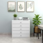 Wooden 5 Drawer Chest Wardrobe - Image 6