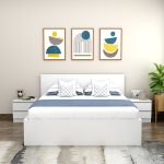 Wooden Double Bed with Storage & Headboard - Image 6
