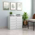 Wooden 5 Drawer Chest Wardrobe