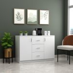 Wooden Ezra Low Height Storage Cabinet with Drawers