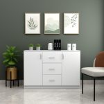Wooden Ezra Low Height Storage Cabinet with Drawers - Image 5