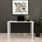 Steel Computer Desk with Wooden Top - Image 2