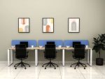 Three Line Cluster Desk with Partition Holder - Image 2