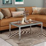 Stainless Steel Coffee Table with Glass Top